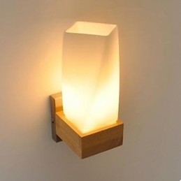 Simplicidade Nordic Wood Art Sala de estar Corredor Varanda Vidro Madeira maciça Luminária de parede Do quarto A cabeceira de uma cama