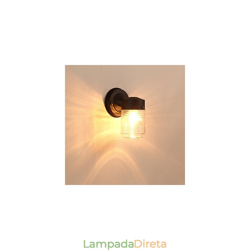 Luminária de parede moderna contemporânea com acabamento em óxido preto para arandelas de parede com luz ambiente estilo mini