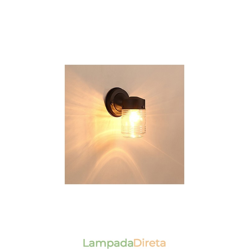 Luminária de parede moderna contemporânea com acabamento em óxido preto para arandelas de parede com luz ambiente estilo mini