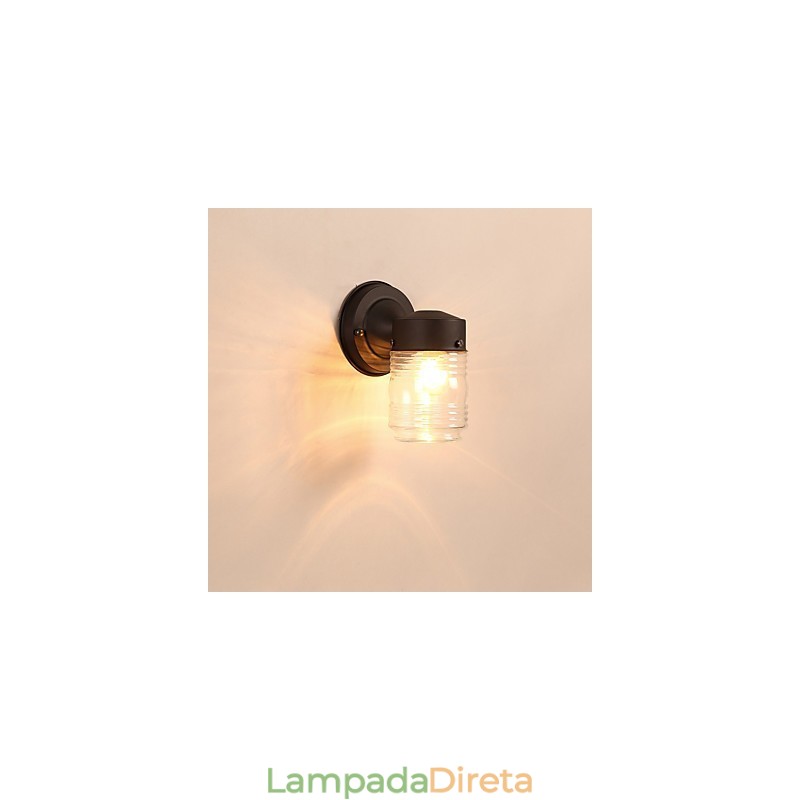 Luminária de parede moderna contemporânea com acabamento em óxido preto para arandelas de parede com luz ambiente estilo mini