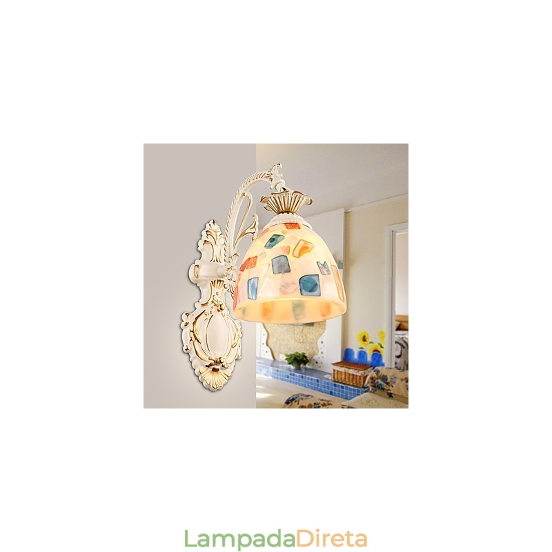 Pintura rústica de chalé para arandelas de parede downlight