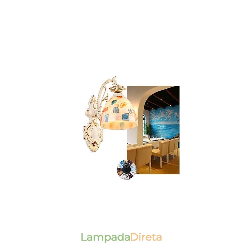 Pintura rústica de chalé para arandelas de parede downlight