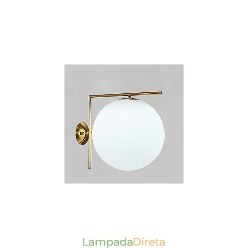 Luminária de parede moderna contemporânea em ouro rosa com luz ambiente