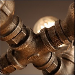 Cano de água industrial americano estilo retrô vento 7 luzes lustre pendente