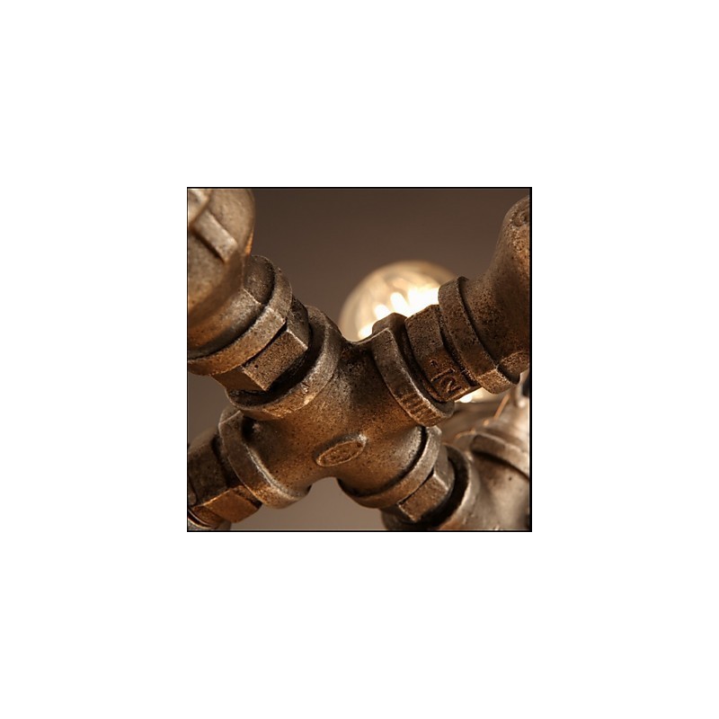 Cano de água industrial americano estilo retrô vento 7 luzes lustre pendente