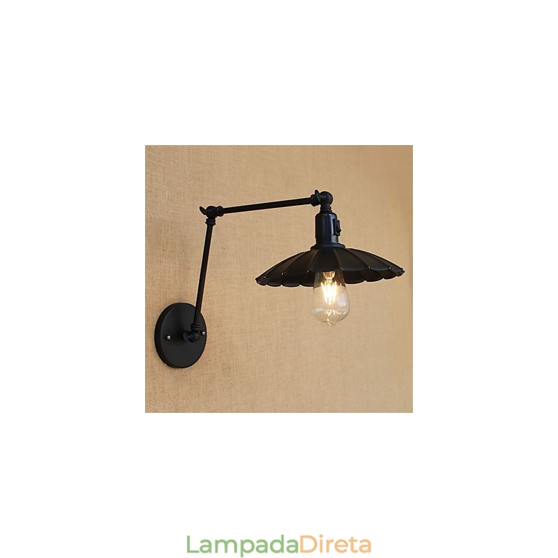 Recurso de pintura country vintage para luminária de parede com braço oscilante estilo mini