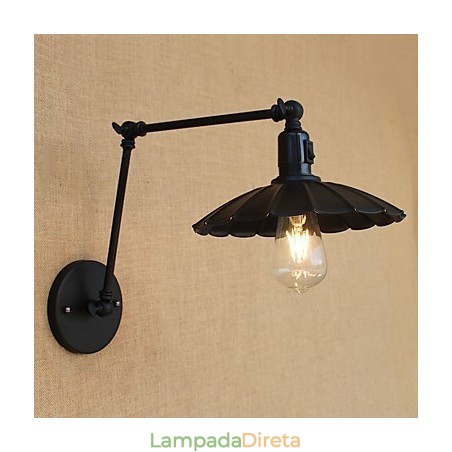 Recurso de pintura country vintage para luminária de parede com braço oscilante estilo mini Recurso de pintura country vintage para luminária de parede com braço oscilante estilo mini