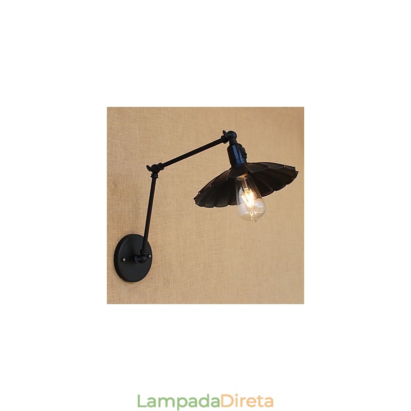 Recurso de pintura country vintage para luminária de parede com braço oscilante estilo mini