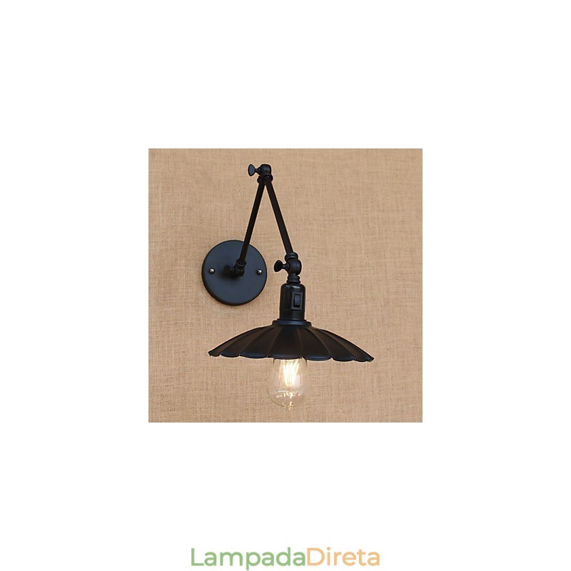 Recurso de pintura country vintage para luminária de parede com braço oscilante estilo mini