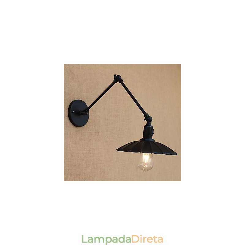 Recurso de pintura country vintage para luminária de parede com braço oscilante estilo mini
