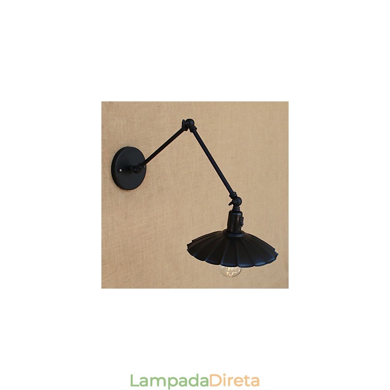 Recurso de pintura country vintage para luminária de parede com braço oscilante estilo mini