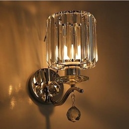 Cristal Moderno Contemporâneo Galvanizado Destaque Uplight Arandelas de Parede Luz de Parede