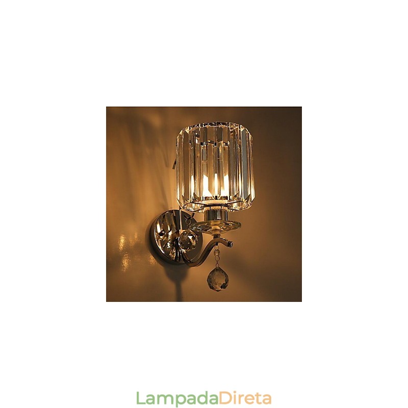 Cristal Moderno Contemporâneo Galvanizado Destaque Uplight Arandelas de Parede Luz de Parede