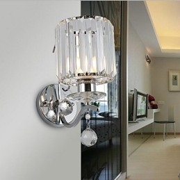 Cristal Moderno Contemporâneo Galvanizado Destaque Uplight Arandelas de Parede Luz de Parede
