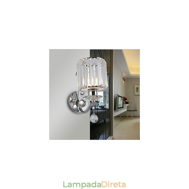 Cristal Moderno Contemporâneo Galvanizado Destaque Uplight Arandelas de Parede Luz de Parede