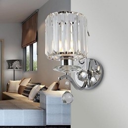 Cristal Moderno Contemporâneo Galvanizado Destaque Uplight Arandelas de Parede Luz de Parede