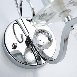 Cristal Moderno Contemporâneo Galvanizado Destaque Uplight Arandelas de Parede Luz de Parede