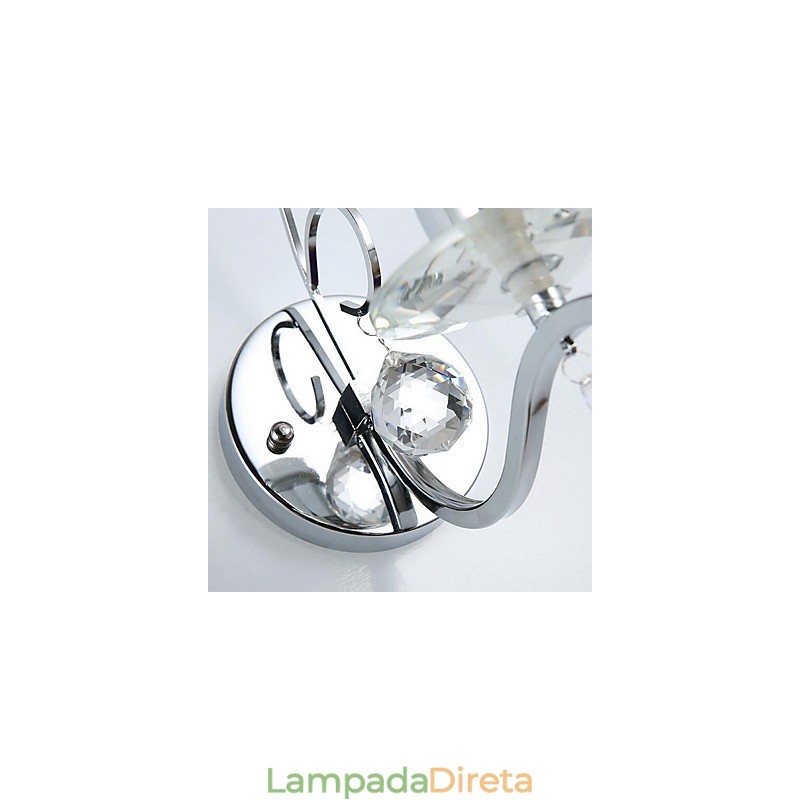 Cristal Moderno Contemporâneo Galvanizado Destaque Uplight Arandelas de Parede Luz de Parede