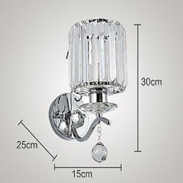 Cristal Moderno Contemporâneo Galvanizado Destaque Uplight Arandelas de Parede Luz de Parede