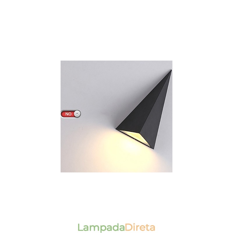 Novidade integrada, recurso moderno e contemporâneo para arandelas de parede de luz ambiente estilo mini, luminária de parede externa à prova d'água