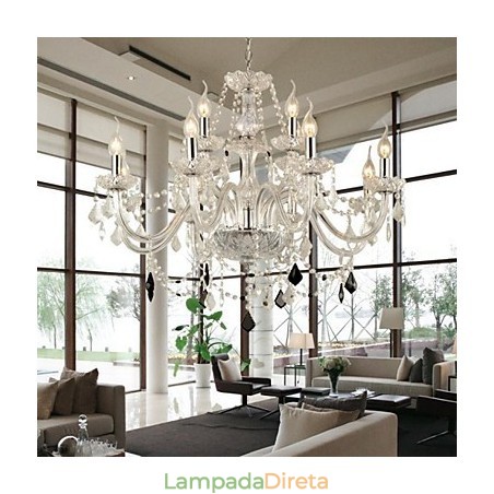 Lustre de cristal moderno e contemporâneo Lustre de cristal moderno e contemporâneo