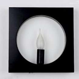 Luminária de parede moderna e simples com arte em ferro, fundo criativo para sala de estar, cabeceira da cama, moldura quadrada, decoração, lâmpadas e lanternas