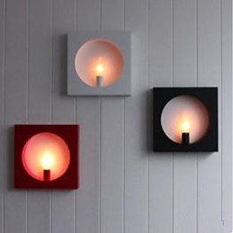Luminária de parede moderna e simples com arte em ferro, fundo criativo para sala de estar, cabeceira da cama, moldura quadrada, decoração, lâmpadas e lanternas