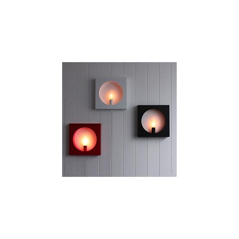 Luminária de parede moderna e simples com arte em ferro, fundo criativo para sala de estar, cabeceira da cama, moldura quadrada, decoração, lâmpadas e lanternas
