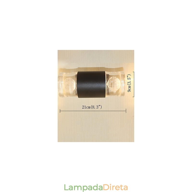 Recurso simples integrado para arandelas de parede com luz ambiente