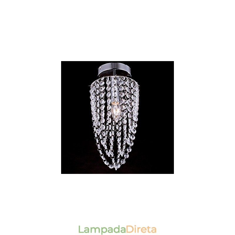 Luminárias de Teto 1 Luz Cristal Artístico Aço Inoxidável Chapeamento