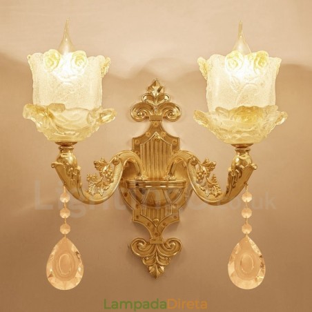 2 Luzes Tradicionais Clássicas Sala de Estar Sala de Jantar Quarto de Dormir Metal Apliques de Parede Internos 2 Luzes Tradicionais Clássicas Sala de Estar Sala de Jantar Quarto de Dormir Metal Apliques de Parede Internos