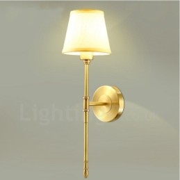 Apliques de parede para interiores de cobre clássico tradicional de luz única