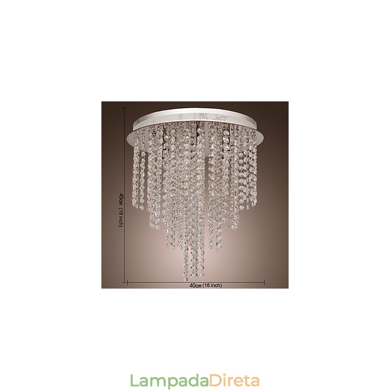 Mini estilo moderno e contemporâneo de cristal galvanizado metal montagem embutida