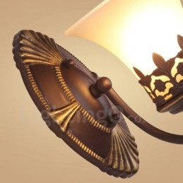 Luminária de parede interna de metal tradicional clássica para sala de estar, sala de jantar e quarto