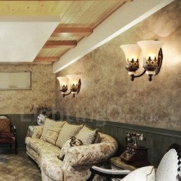 2 Luzes Tradicionais Clássicas Sala de Estar Sala de Jantar Quarto de Dormir Metal Apliques de Parede Internos