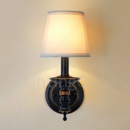 Apliques de parede clássicos tradicionais de luz única para interiores