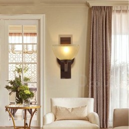 Apliques de parede clássicos tradicionais de luz única para interiores