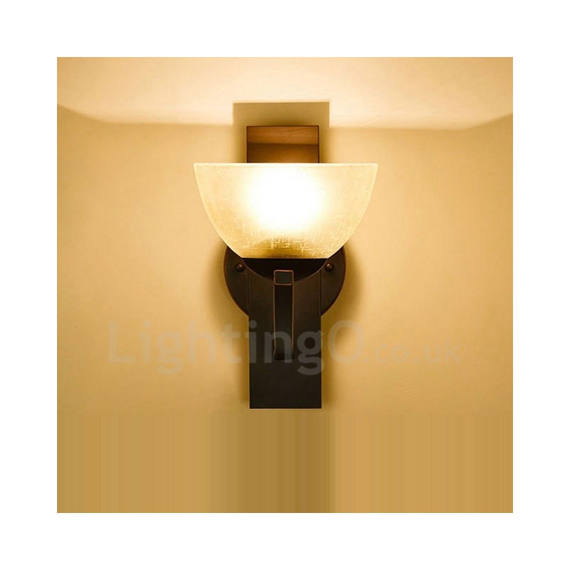 Apliques de parede clássicos tradicionais de luz única para interiores