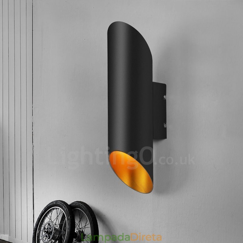 Luminárias de parede de liga de alumínio de montagem embutida contemporânea moderna