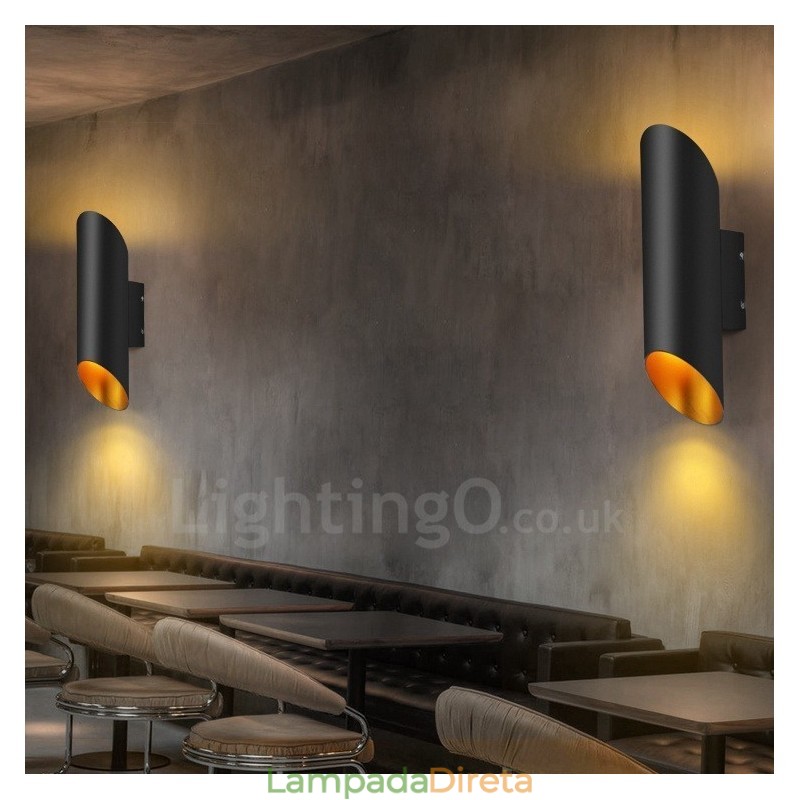 Luminárias de parede de liga de alumínio de montagem embutida contemporânea moderna