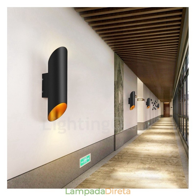 Luminárias de parede de liga de alumínio de montagem embutida contemporânea moderna