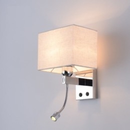 Luminária de parede moderna para leitura em tecido criativo para corredor e varanda