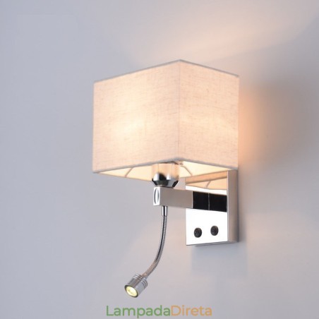 Luminária de parede moderna para leitura em tecido criativo para corredor e varanda Luminária de parede moderna para leitura em tecido criativo para corredor e varanda