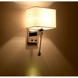 Luminária de parede moderna para leitura em tecido criativo para corredor e varanda
