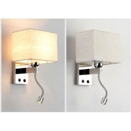Luminária de parede moderna para leitura em tecido criativo para corredor e varanda