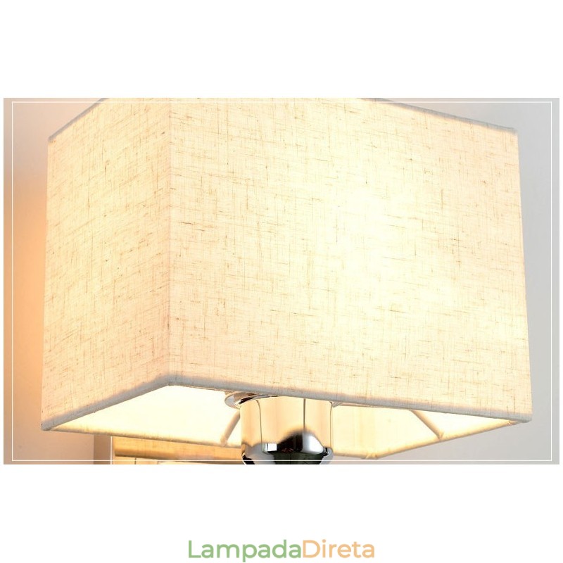 Luminária de parede moderna para leitura em tecido criativo para corredor e varanda
