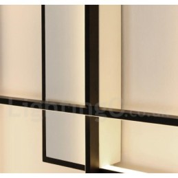 Luminária de teto moderna contemporânea em alumínio com pintura embutida em parede com dimmer remoto para sala de estar e quarto