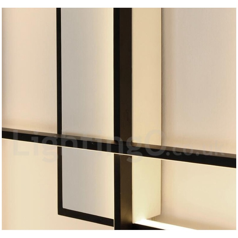 Luminária de teto moderna contemporânea em alumínio com pintura embutida em parede com dimmer remoto para sala de estar e quarto
