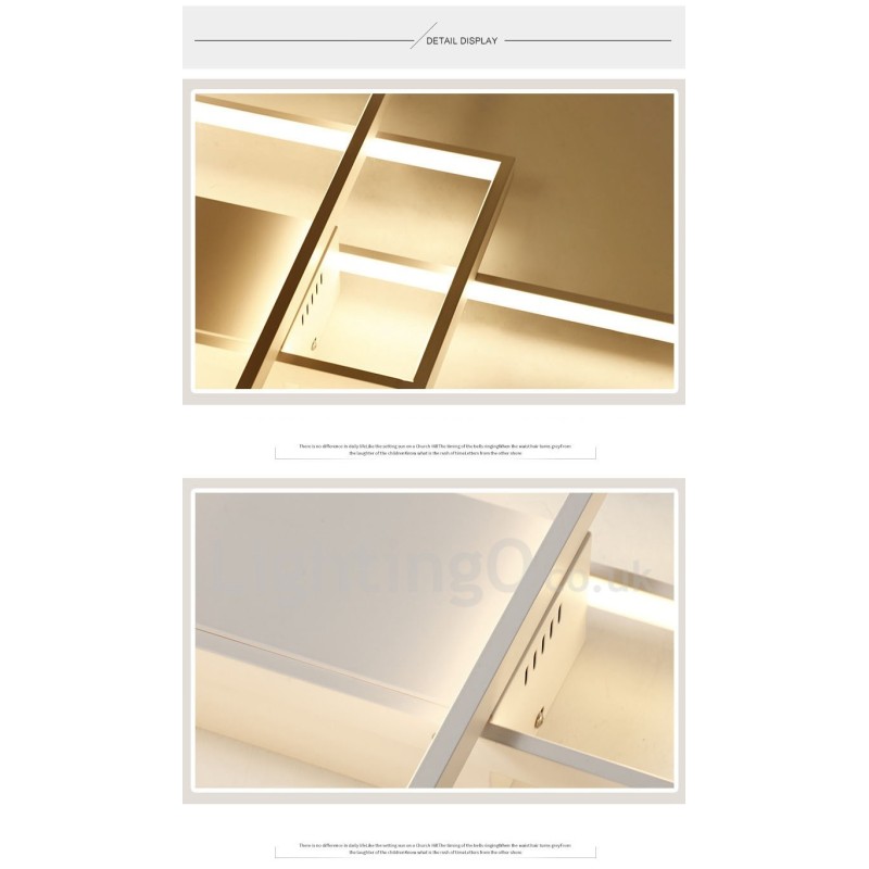 Luminária de teto moderna contemporânea em alumínio com pintura embutida, luminária de parede com dimmer remoto para sala de estar, quarto, também pode ser usada como luminária de parede