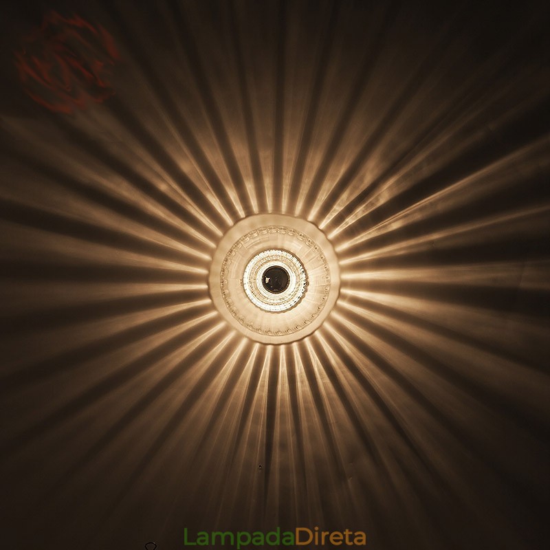 Arandelas de parede de lâmpada sem sombras Luz de teto contemporânea moderna